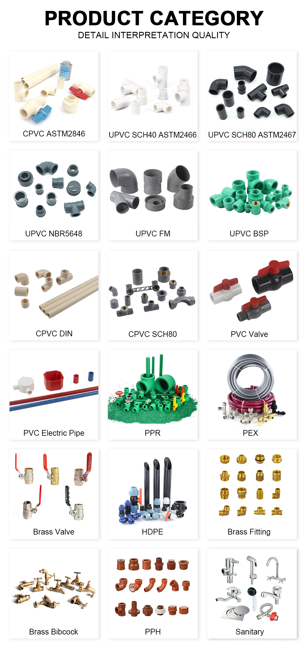 Ifan UPVC Sch40 Pipes Factory Direct Sale UPVC Pipe for Water