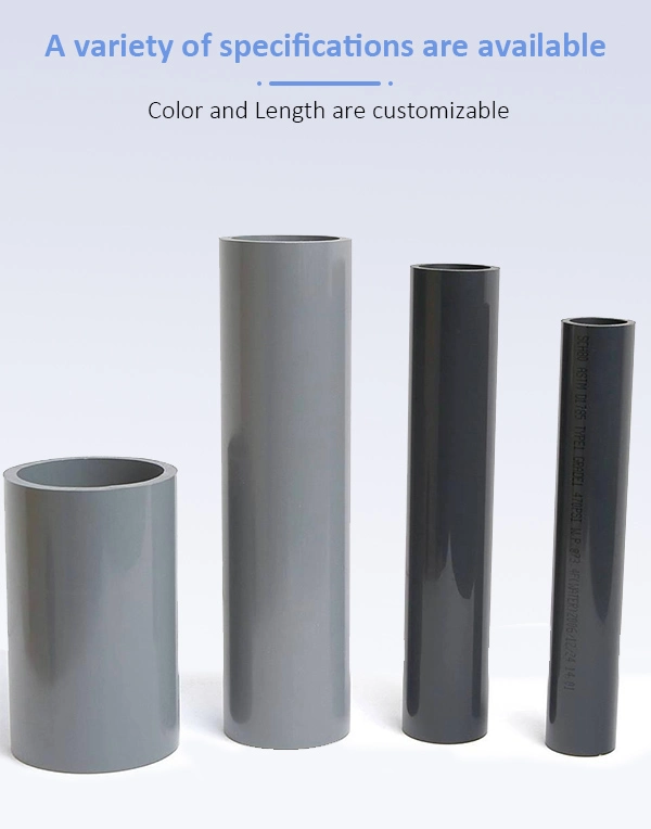 Customized 2.5 MPa DN 200mm UPVC Plastic Water Pipe for Agricultural Irrigation Hot Sale