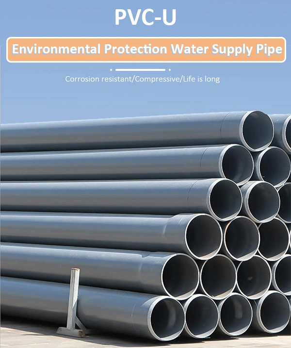 Customized 2.5 MPa DN 200mm UPVC Plastic Water Pipe for Agricultural Irrigation Hot Sale
