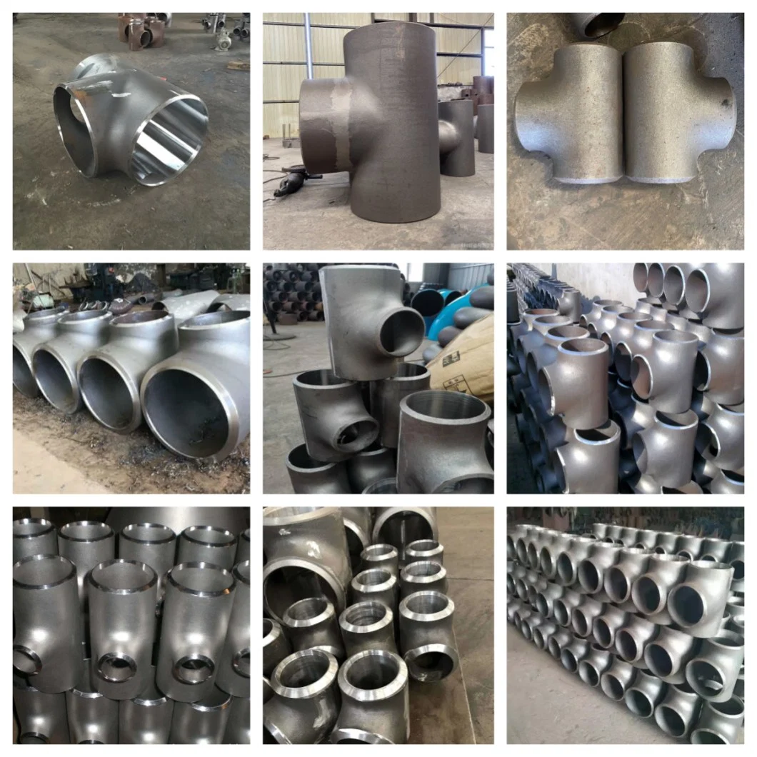 Carbon Steel Butt Welded Three Way Fitting Pipe Fittings Equal Tee Pipe Fitting Connector Pph Three Way