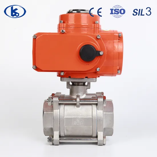 Electric Driven Stainless Steel Bsp Internal Thread Ball Valve Electric Ball Valve 
