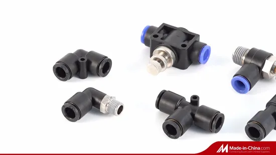 Factory Hot Sale Hose Tube Elbow Connector 90 Degree Hose Plastic Quick Pneumatic Fitting 