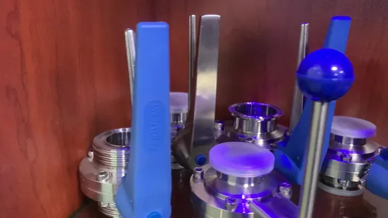 Sanitary Stainless Steel SS304/SS316L Manual Welded & Clamped Butterfly Valve for Food Beverage Dairy Alcohol 