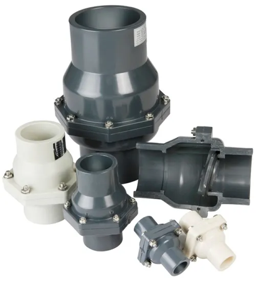 High Quality PVC Flanged Swing Check Valve UPVC Wafer Type Flange Check Valve Plastic Single Disc Non Return Foot Valve DIN ANSI JIS BS Standard 3/4